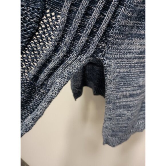 Soft Surroundings Womens Longline Cardigan Small Blue Patchwork Open BOHO - Picture 7 of 10